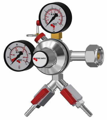 Редуктор Micro Matic Premium Plus 0-6/4bar 2 выхода, вентили отсечки в Бишкеке